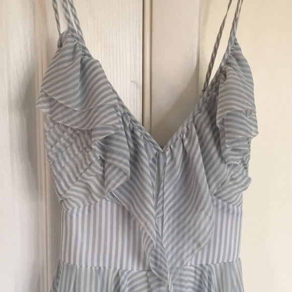 GUESS Blue and White Stripe Dress 4 - Picture 3 of 10